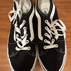 Vans Black and White Low-Top Sneakers